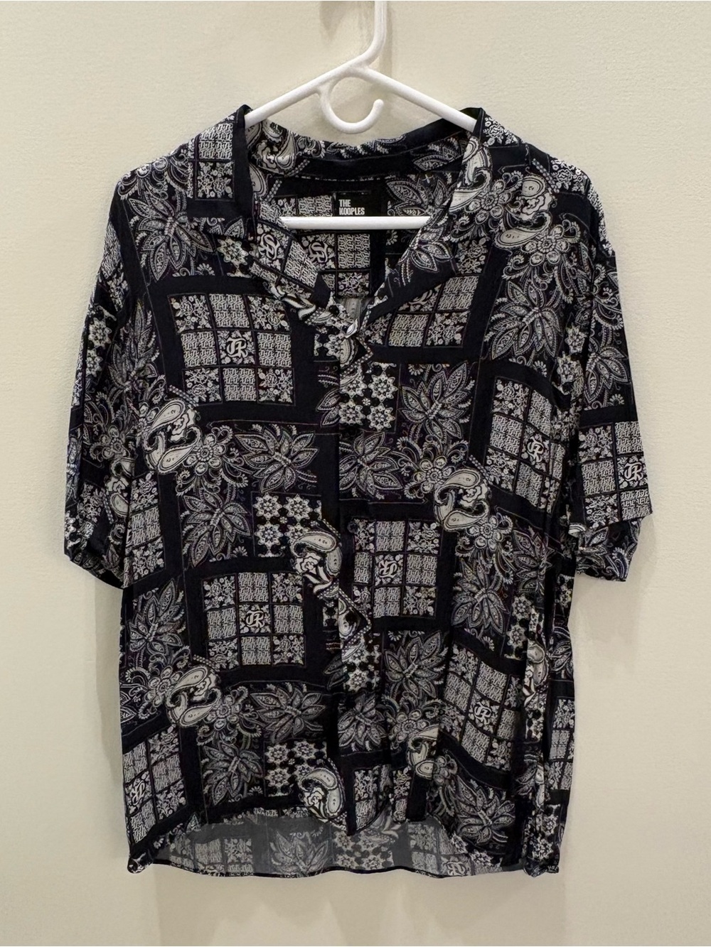 The KOOPLES Bandana Print Short Sleeve Button Down Shirt
